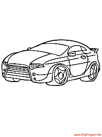 Sportcar image to coloring