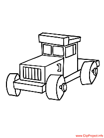 Truck toy image to coloring
