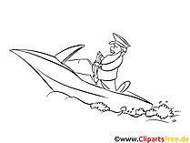 Yacht Kids free Coloring Page