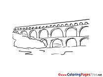 Aqueduct free Colouring Page download