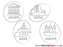 Cities Coloring Sheets download free