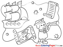 Columbus for Kids printable Colouring Page