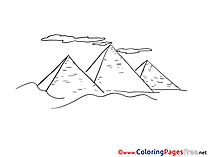 Pyramides Egypt for Children free Coloring Pages