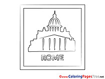 Rome Kids free Coloring Page