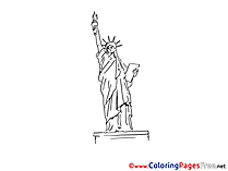 Statue of Liberty for free Coloring Pages download