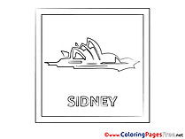 Sydney for free Coloring Pages download