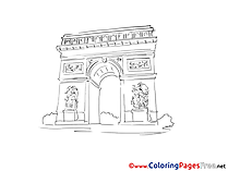 Triumphal Arch Kids free Coloring Page