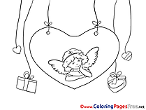 Amur Valentine's Day Coloring Pages free