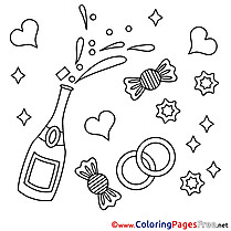 Candies download Valentine's Day Coloring Pages