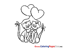 Valentine coloring pages