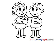 Children Valentine's Day Coloring Pages free