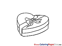 Chocolate Candies printable Coloring Pages Valentine's Day