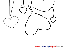 Coloring Pages Hearts Valentine's Day for free