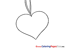 Colouring Sheet download Heart Valentine's Day