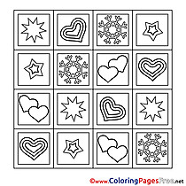 Decoration Valentine's Day Coloring Pages download