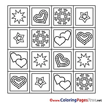 Decoration Valentine's Day Coloring Pages download