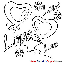 Download Hearts Valentine's Day Coloring Pages