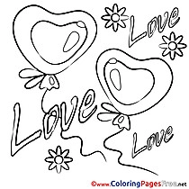 Download Hearts Valentine's Day Coloring Pages