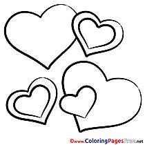 Drawing Hearts printable Coloring Pages Valentine's Day