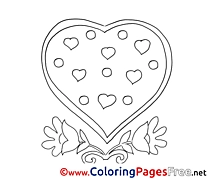 Free Heart Valentine's Day Coloring Sheets