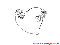 Heart Coloring Pages Valentine's Day for free