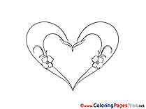 Heart free Valentine's Day Coloring Sheets