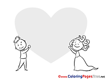 In Love free Colouring Page Valentine's Day