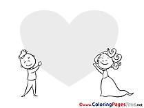 In Love free Colouring Page Valentine's Day