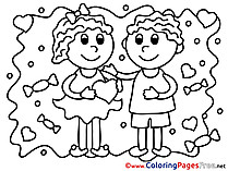 Kids Coloring Sheets Valentine's Day free