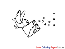 Letter Bird Valentine's Day Coloring Pages download