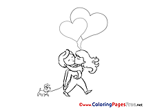 Lovers Valentine's Day Coloring Pages download