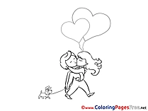 Lovers Valentine's Day Coloring Pages download