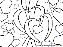 Picture Hearts free Valentine's Day Coloring Sheets