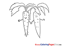 Carrots Coloring Sheets download free