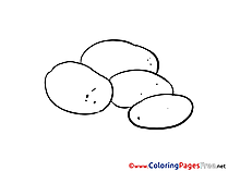 For Children free Coloring Pages Potatos