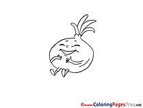 Onion for free Coloring Pages download