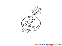 Onion for free Coloring Pages download