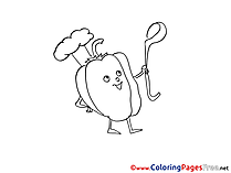 Paprika Colouring Page printable free