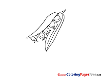 Peas Children download Colouring Page