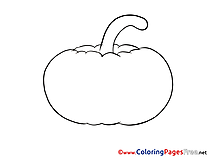 Pumpkin for Kids printable Colouring Page