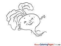 Radish free Colouring Page download