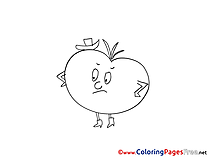 Tomato download printable Coloring Pages