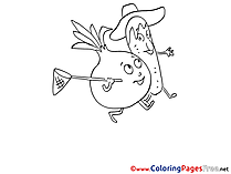 Vegetables free printable Coloring Sheets