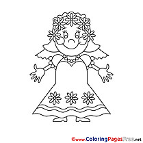 Bride Wedding Coloring Sheets download free