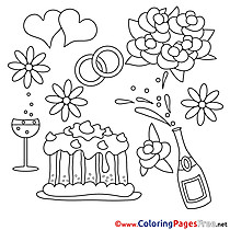 Celebration Wedding Coloring Sheets download free