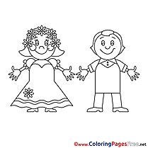 Celebration Wedding free printable Coloring Sheets
