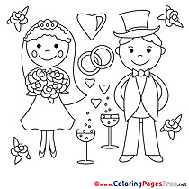 Love Newlyweds Coloring Pages free for Children