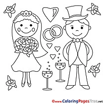 Love Newlyweds Coloring Pages free for Children