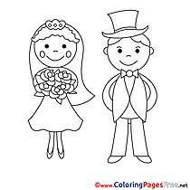 Newlyweds  Colouring Page download for free
