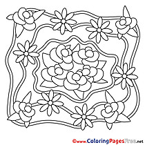 Roses Wedding download  Coloring Pages for Kids